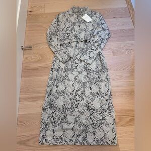 Cotton Jacquard Maternity & Nursing Dress